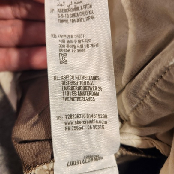 Abercrombie & Fitch Shorts Mens 34 Brown A&F All Day Stretch Chino‎ Flat Front - Picture 3 of 8